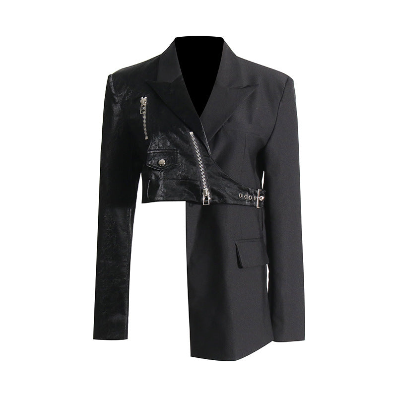 Irregular suit jacket women's waist cinched suit jacket - Korvel