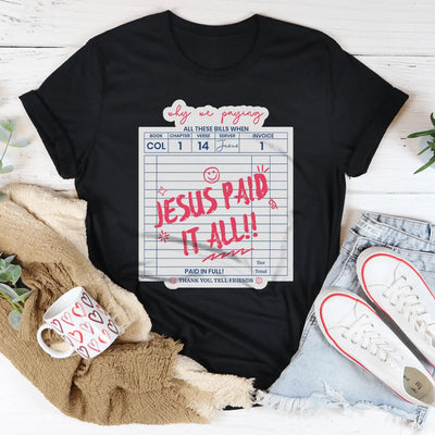Camiseta de Mujer Jesus Paid All