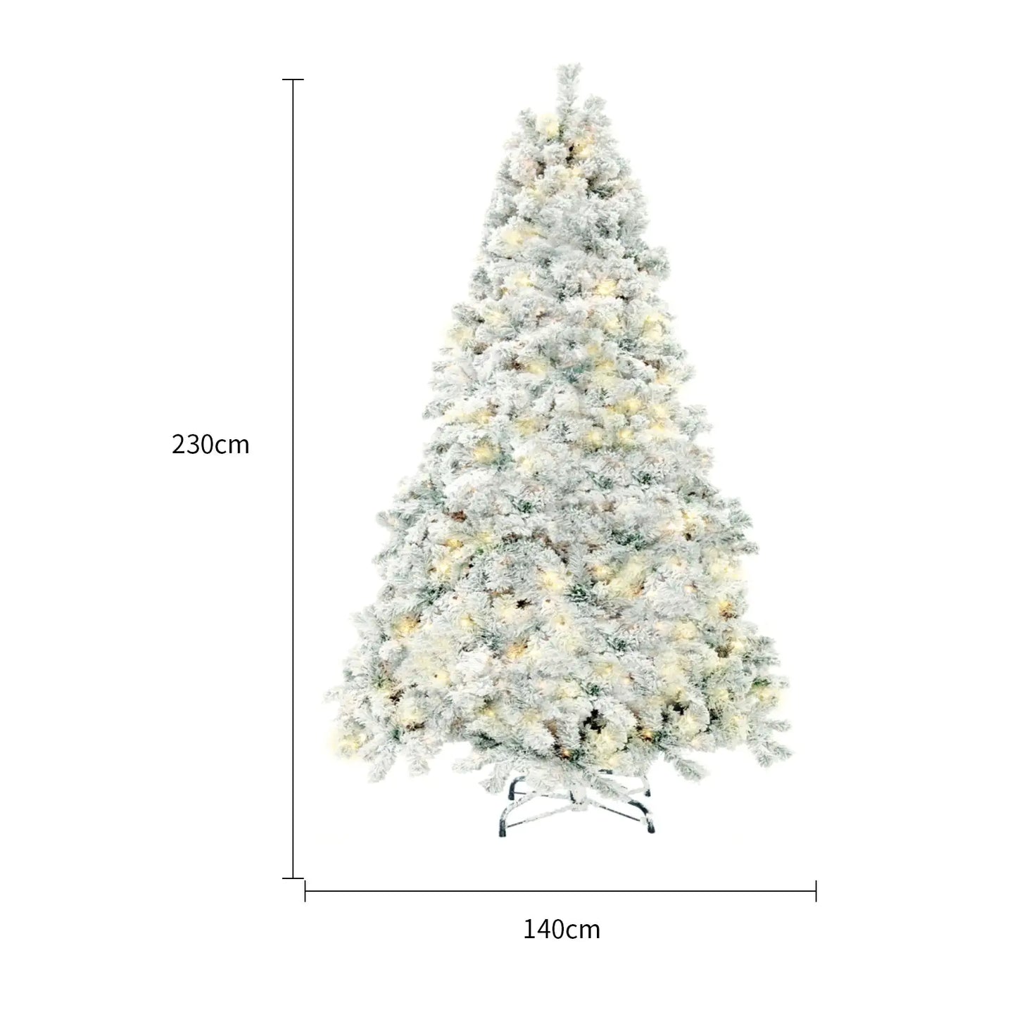 Arbre de Noël élégant en PVC avec neige pour la décoration des fêtes