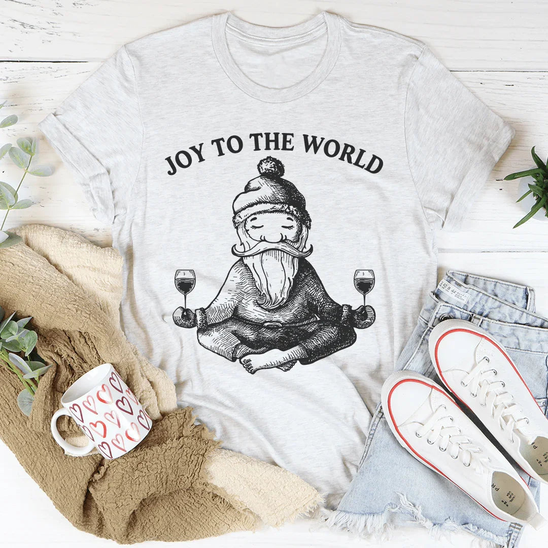 Camiseta de Papá Noel "Alegría para el mundo"