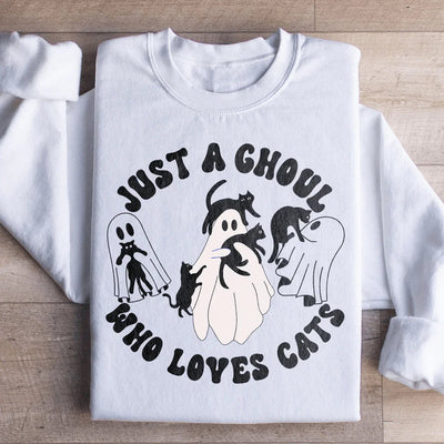 Just A Ghoul Who Loves Cats Sweatshirt