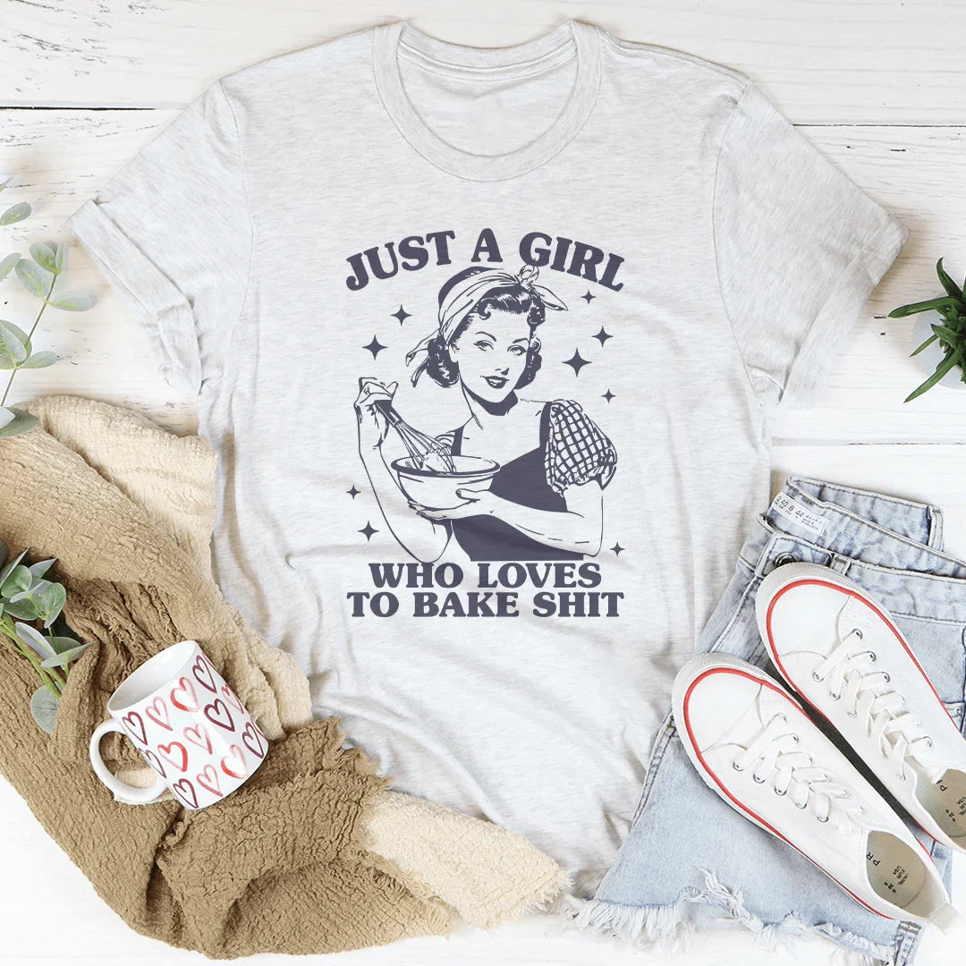 Camiseta "Solo una chica a la que le encanta hornear"
