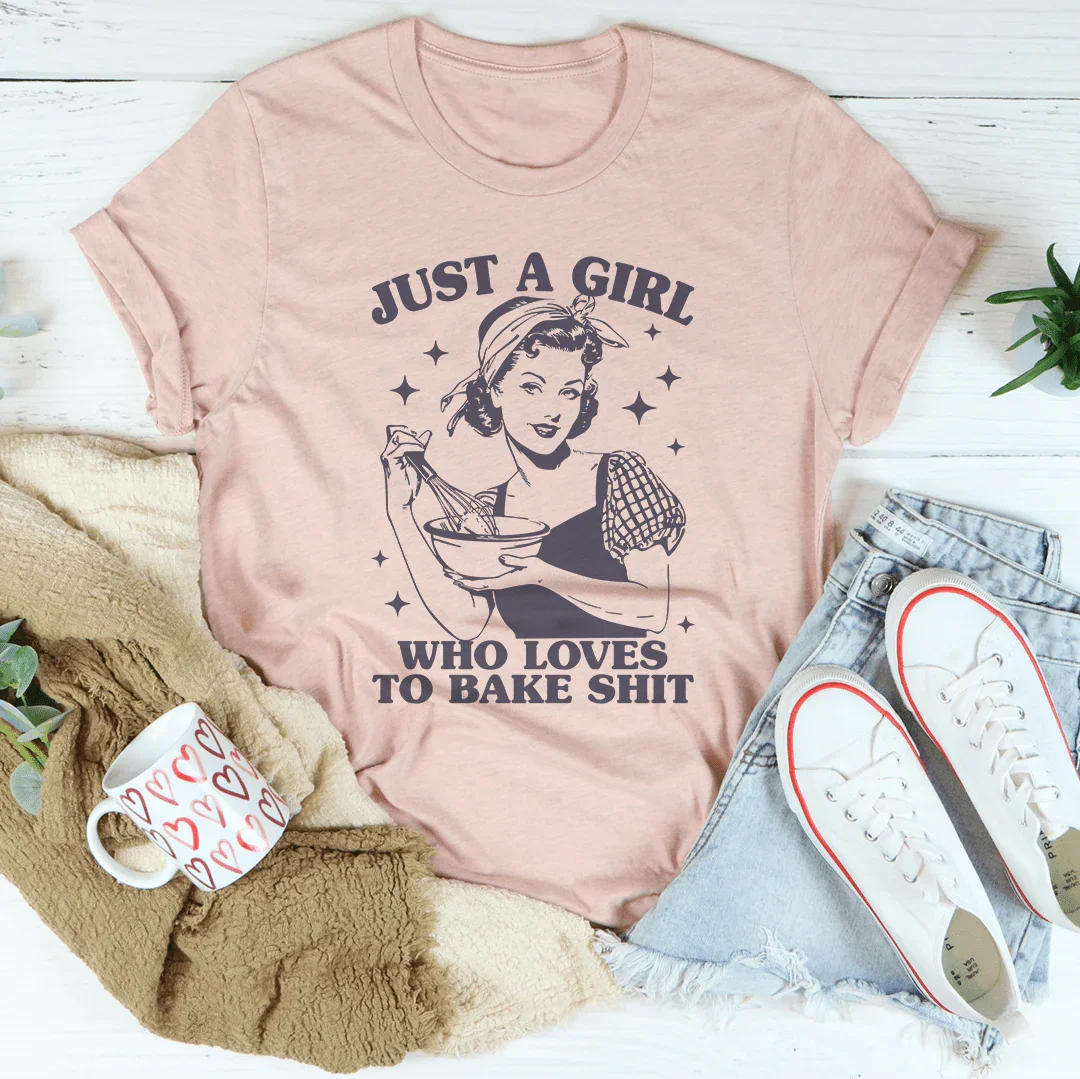 Camiseta "Solo una chica a la que le encanta hornear"