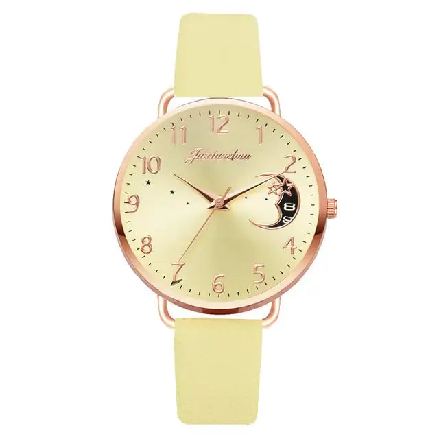 Moon Numbers Bracelet Watch Set