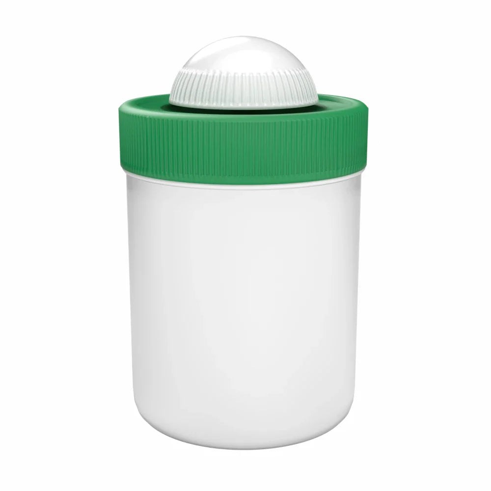Tarro Cosmético Blanco Samix de 100ml con Tapa Verde - Paquete de 10