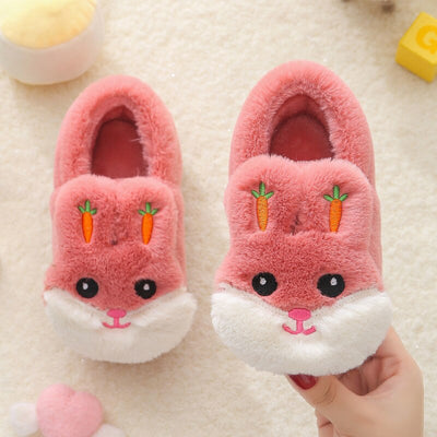 Kids Cotton Rabbit Slides - Non-slip Indoor Slippers