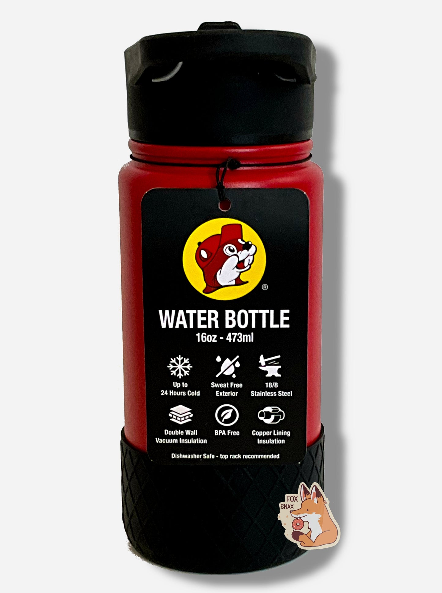 Bouteille d'eau rouge de 16 oz Buc-ee's Yukon Outfitters