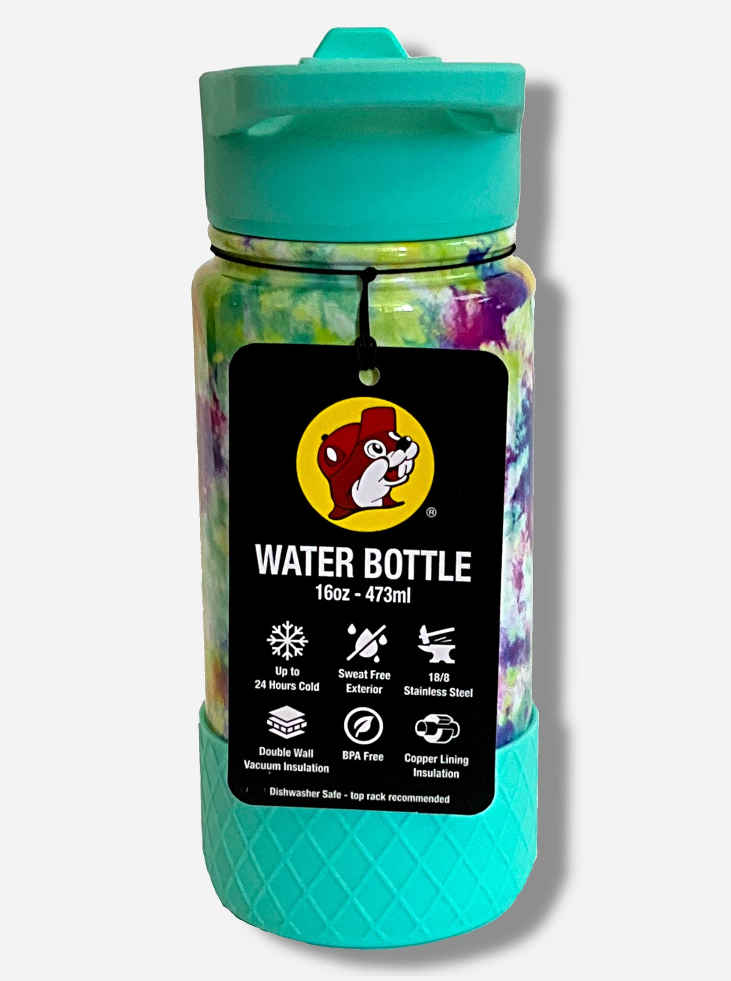 Bouteille d'eau Tie Dye 16 oz Buc-ee's Yukon Outfitters