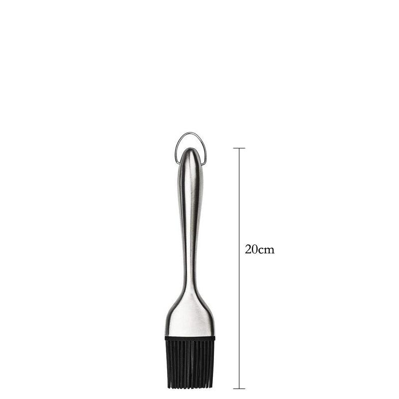Pinceau à badigeonner en acier inoxydable premium pour BBQ et pâtisserie
