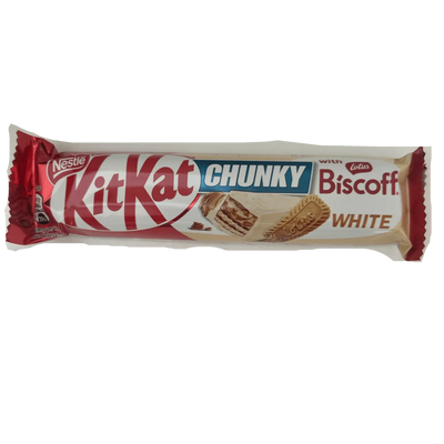 KitKat Chunky White with Biscoff – 42g Indulgent Chocolate Bar
