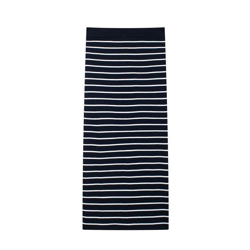 Ensemble Tricot Rayé à Manches Longues pour Femmes