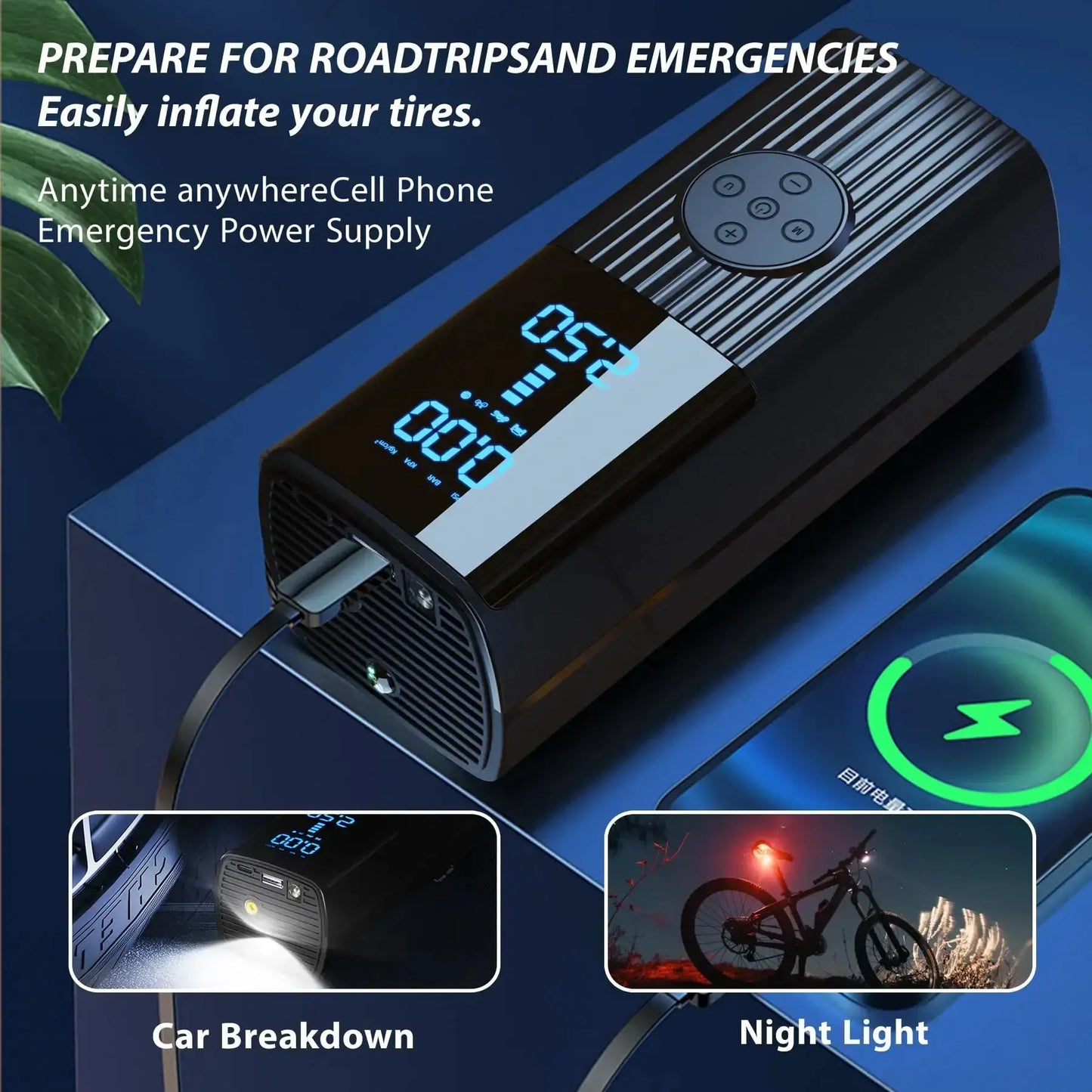 Power Tire Inflator - Efficient and Portable Air Compressor
