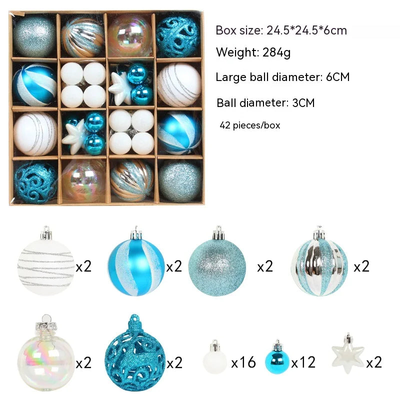 Ensemble de boules décoratives de Noël colorées