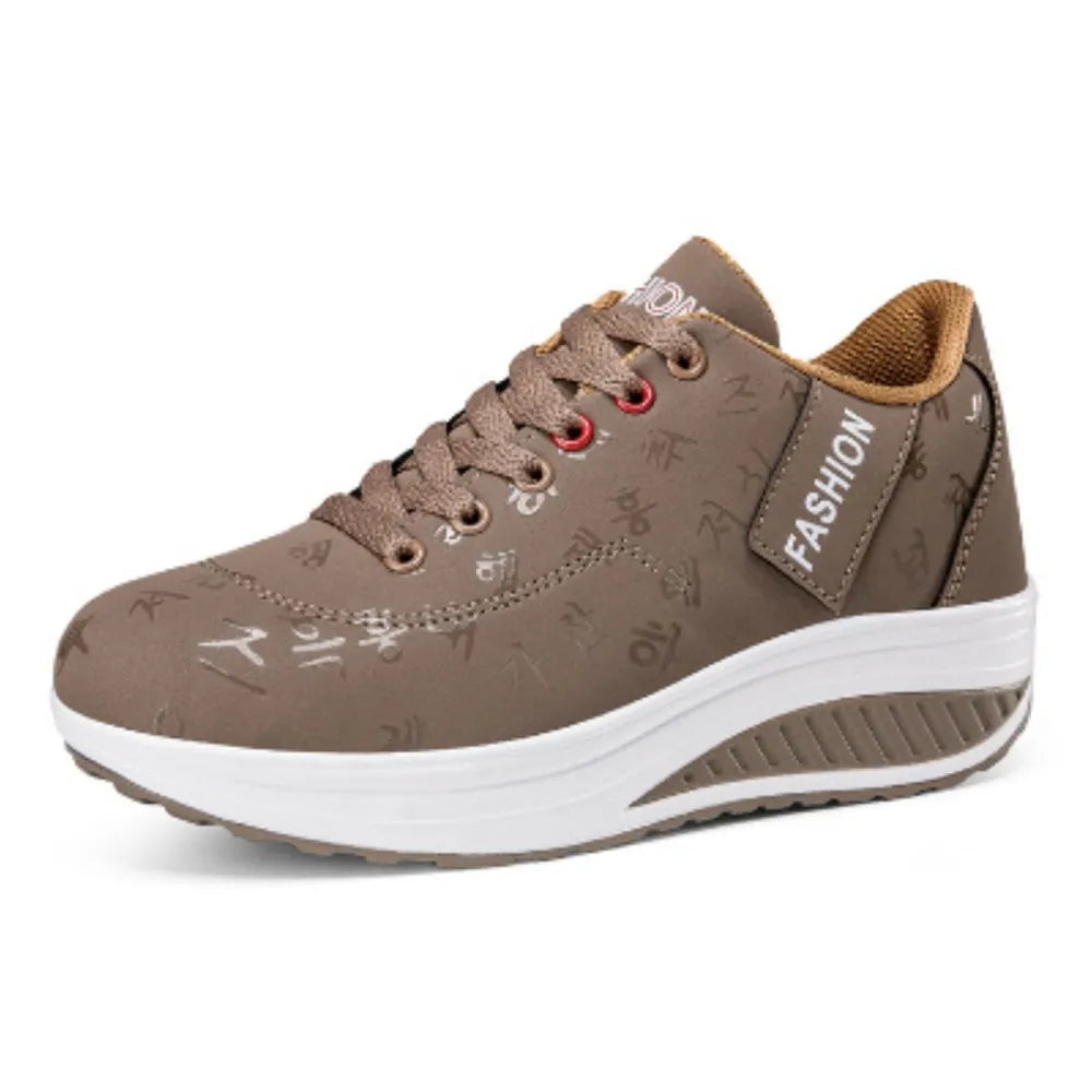 Lace Up Rocker Sole Sneakers - Korvel