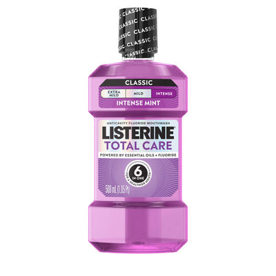 Listerine Total Care Intense Mint Mouthwash, 500 mL