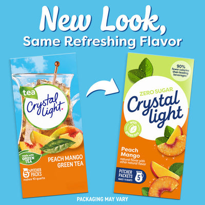 Mezcla de Bebida en Polvo de Té Verde con Sabor a Durazno y Mango de Crystal Light