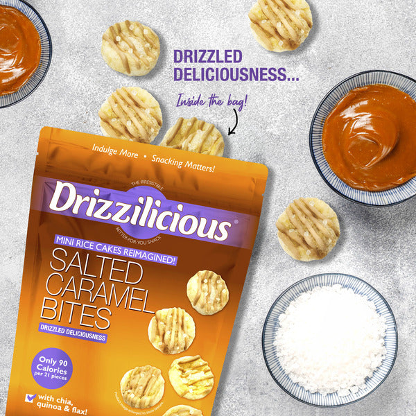 Drizzilicious Mini Rice Cake Bites - Salted Caramel