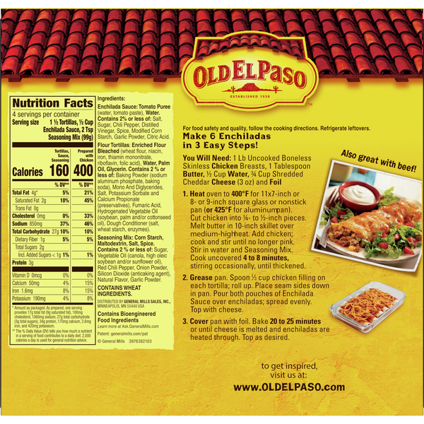 Kit de Cena de Enchiladas Old El Paso con Tortillas de Harina
