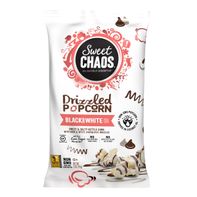 Sweet Chaos Black and White Drizzled Popcorn