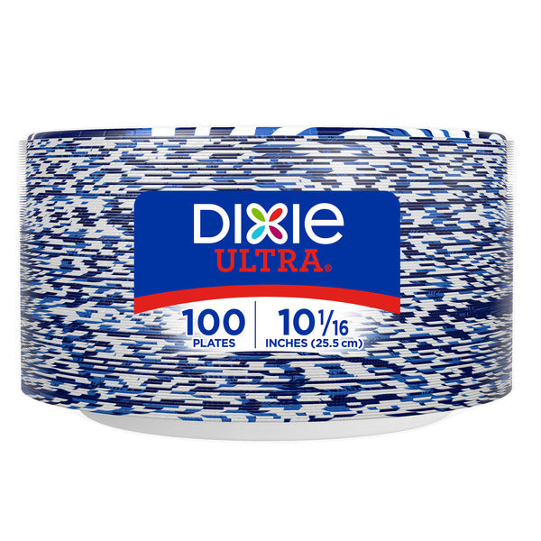 DIXIE 10 Inch Paper Dinner Plates - Stylish & Convenient