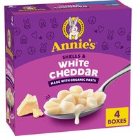 Pasta de Conchas Orgánica de Annie con Queso Cheddar Blanco