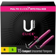 U by Kotex Click Compact Multipack Unscented Tampons