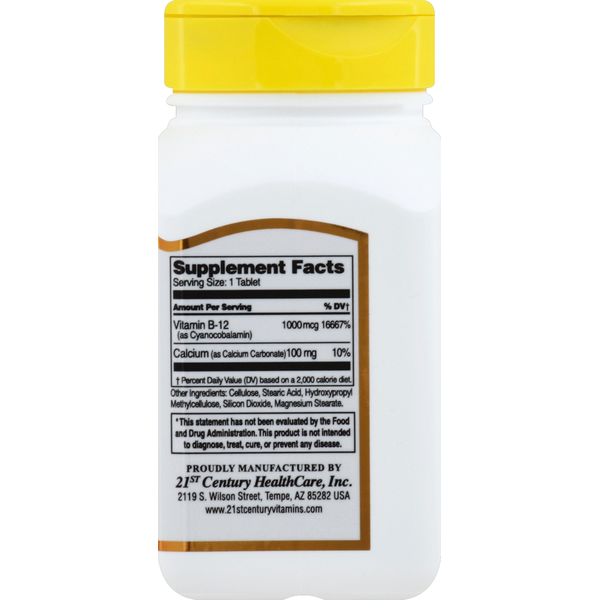 21ST Century Vitamin B-12 Prolonged Release Tablets, 1000 mcg