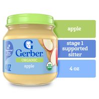 Gerber Pomme Bio Étape 1 Nourriture pour Bébé en Pot