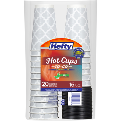 Gobelets Chauds Hefty, Extra Forts, 16 Onces Liquides