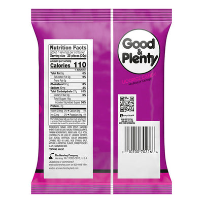 Bolsita de Caramelos de Regaliz GOOD & PLENTY - 7 oz