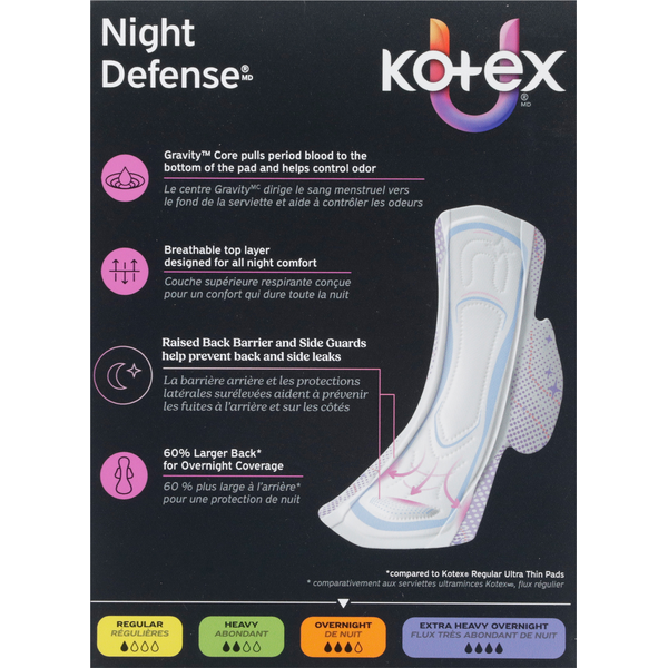 U by Kotex Ultra Thin Overnight Pads with Wings