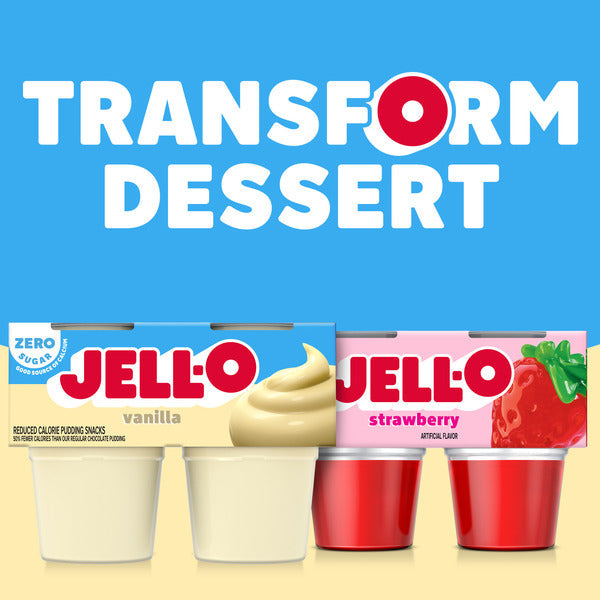Jell-O Vanilla Sugar Free Pudding Cup Snacks