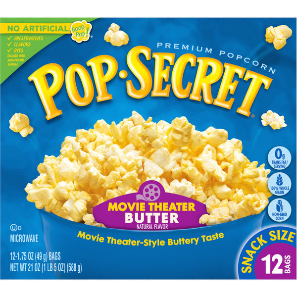 Palomitas de Maíz con Mantequilla de Cine Pop Secret para Microondas