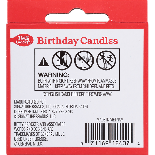 Bougies d'anniversaire à rayures arc-en-ciel Betty Crocker
