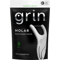 Grin Oral Care FLOSSPYX Flosspyx, Minty, Molar