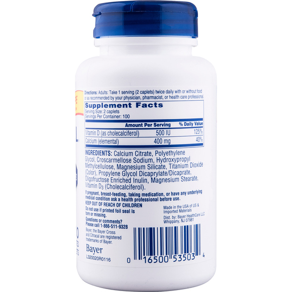 Citracal Petites Citrate de Calcium avec Vitamine D3