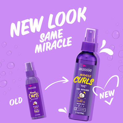 Aussie Miracle Curls Refresher Spray Gel con Coco y Jojoba