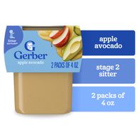 Gerber Stage 2 Sitter Baby Food - Purée de Pomme Avocat