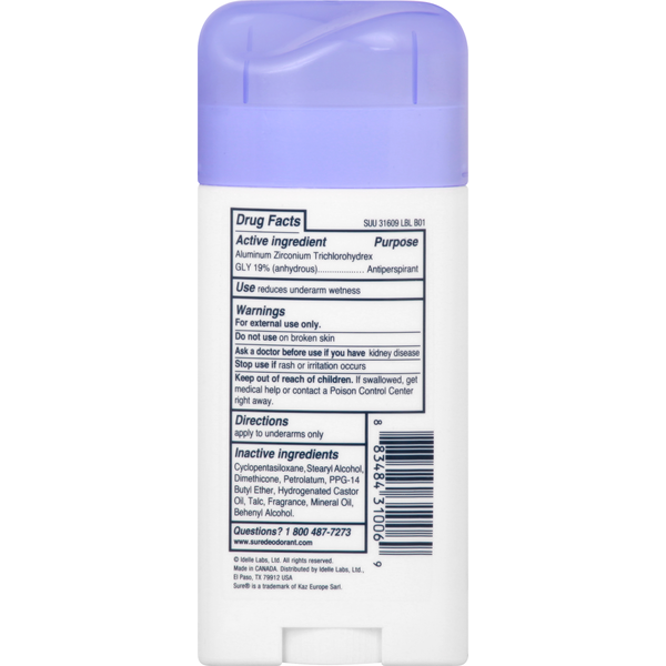 Desodorante y Antitranspirante Sure Invisible Solid Fresh & Cool