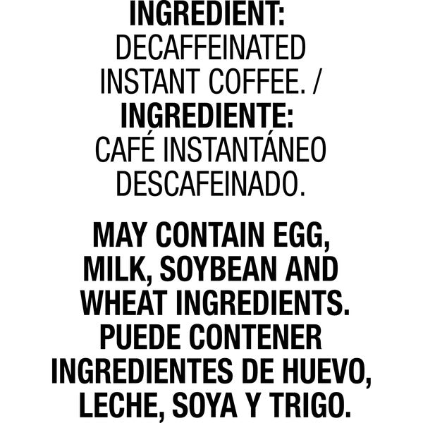Folgers Classic Decaf Instant Coffee Crystals Paquetes, 6 Contenido