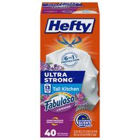 Sacs à ordures à cordon de tirage Hefty 13 gallons Fabuloso Lavande