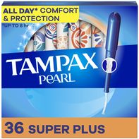 TAMPAX Pearl Tampons con Braid LeakGuard, Super Plus