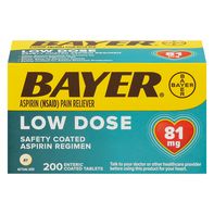 Aspirine à faible dose Bayer, 81 mg Comprimés enrobés