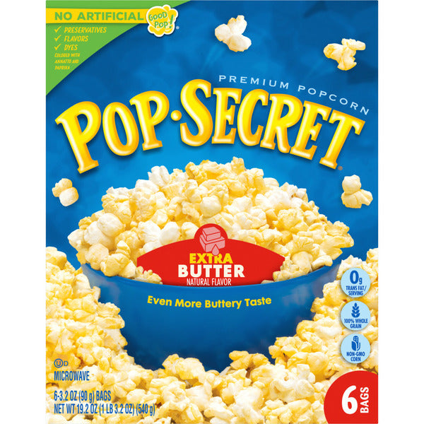 Pop Secret Extra Butter Microwave Popcorn