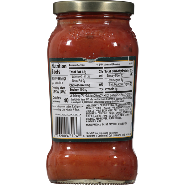 Bertolli Gourmet Artisan Garlic Margherita Pizza Sauce