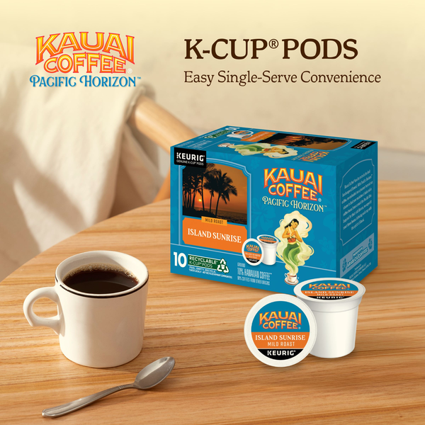 Cápsulas de café Kauai K-Cup - Café de tueste suave Island Sunrise