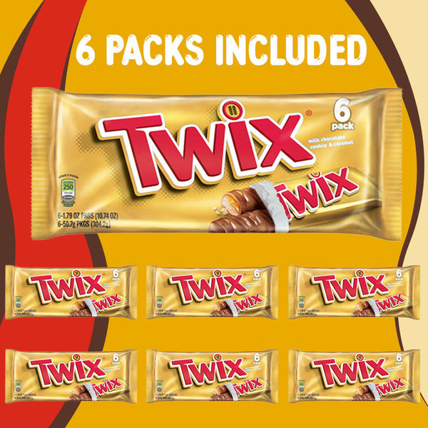 Paquete a granel de barras de chocolate con caramelo y galleta TWIX