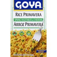 Goya Rice Primavera with Spring Vegetables & Cheddar