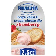 Philadelphia Multigrain Bagel Chips y Crema de Queso de Fresa