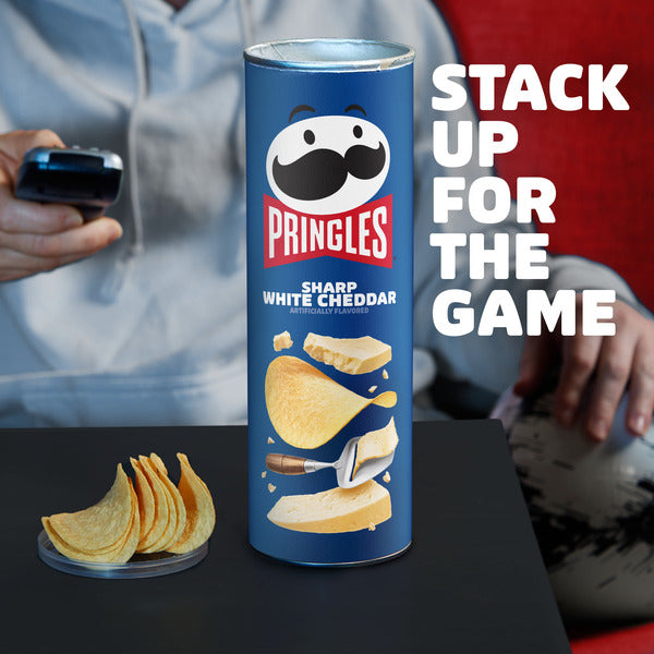 Pringles Cheddar Blanc Aigü de Pommes de Terre, 5,5 oz